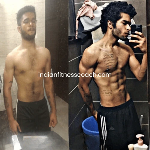 nimish transformation by indian fitness coach